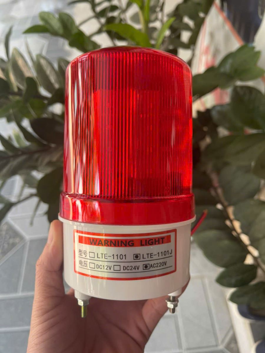 Đèn Cảnh Báo Quay Điện 220V Có Còi – Cảnh Báo Nguy Hiểm, Báo Động Nhà Xưởng